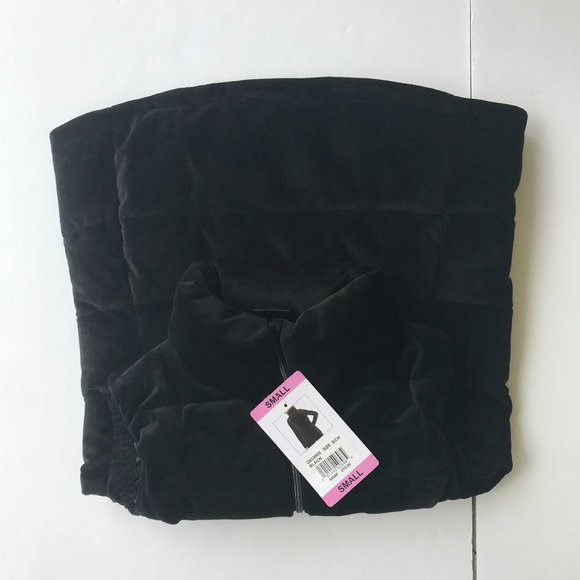 Zeroxposur Black Vest Small Black NWT Puffer Quilted Velour Front Zip Po… - Picture 8 of 14